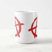 Mug Anarchiste rouge un logo d'anarchie de symbole (Centre)