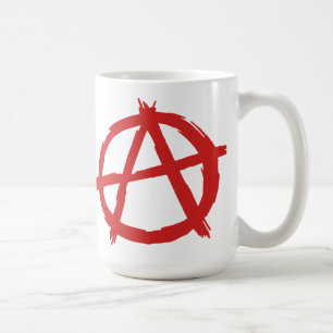 Mug Anarchiste rouge un logo d'anarchie de symbole
