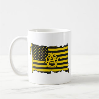 Mug Anarcho-Capitalist Flag USA Black & Gold flag