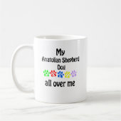 Mug Anatolie berger chien marche conception (Gauche)