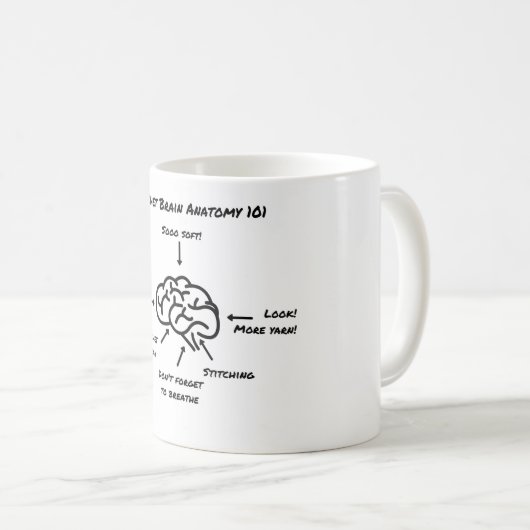 Mug Anatomie de cerveau de crochet (Devant droit)