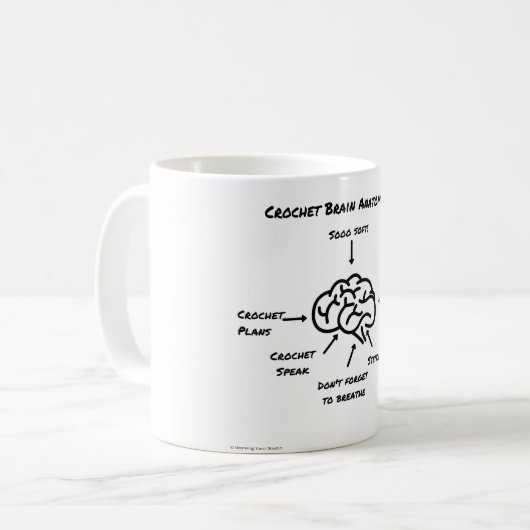 Mug Anatomie de cerveau de crochet (Devant gauche)