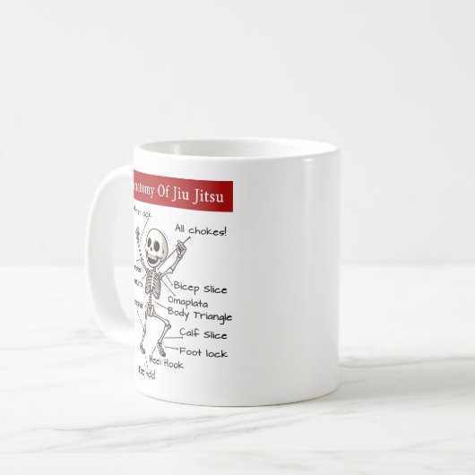 Mug Anatomie De Jiu Jitsu Présentations Drôle (Devant gauche)