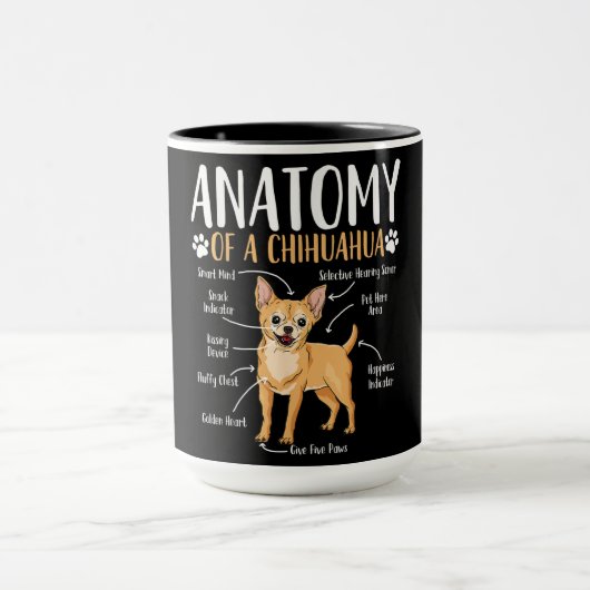 Mug Anatomie du Chihuahua (Centre)