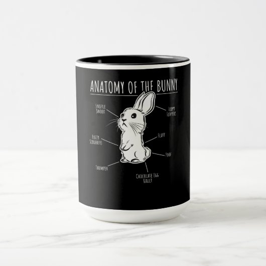 Mug Anatomie Du Lapin - Joli Lapin Animaux De Compagni (Centre)