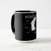 Mug Anatomie Du Lapin - Joli Lapin Animaux De Compagni (Devant gauche)