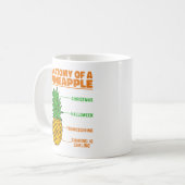 Mug Anatomie D'Un Ananas Amateurs Vacances Cool De Fam (Devant gauche)