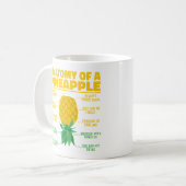 Mug Anatomie d'un Ananas Drôle Amoureux d'Ananas Cool (Devant gauche)