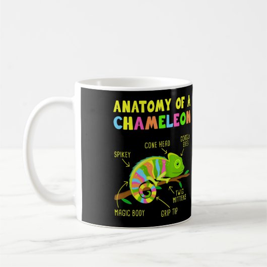 Mug Anatomie d'un chameleon Lizard Reptiles (Gauche)