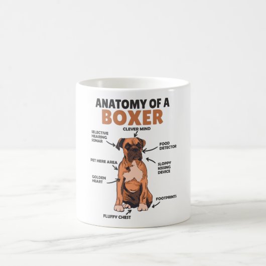 Mug Anatomie D'Un Chien Doux Boxer Chien Chien Chien C (Centre)