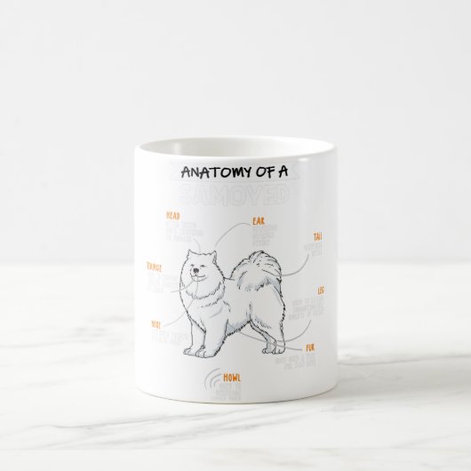 Mug Anatomie D'Un Chien Samoyé Drôle Chien Amusant Don (Centre)