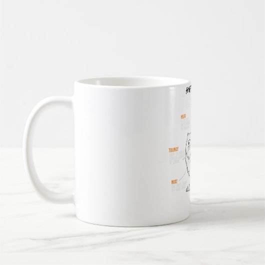 Mug Anatomie D'Un Chien Samoyé Drôle Chien Amusant Don (Gauche)