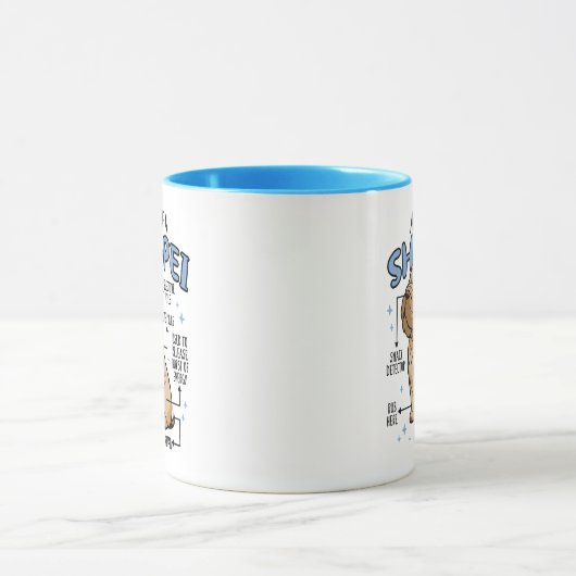 MUG ANATOMIE D'UN CHIEN SHARPEI (Centre)