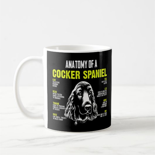 Mug Anatomie D'Un Cocker Fonction Spanielle De Chiens (Gauche)