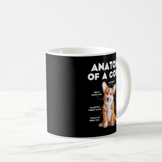 Mug Anatomie d'un Corgi (Devant droit)