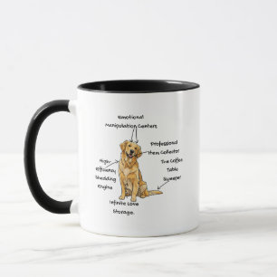 Mug Anatomie d'un Golden Retriever - Maman/Papa de chi