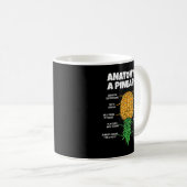 Mug Anatomie D'Un Porteur D'Ananas Drôle À L'Arrière (Devant droit)
