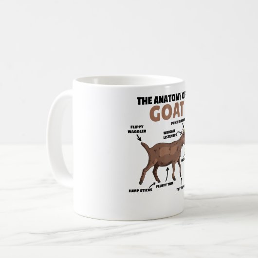 Mug Anatomie D'Une Chèvre Cute Chèvres Explication (Devant gauche)