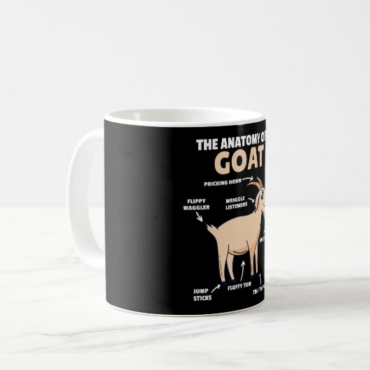 Mug Anatomie D'Une Chèvre Cute Chèvres Explication (Devant gauche)