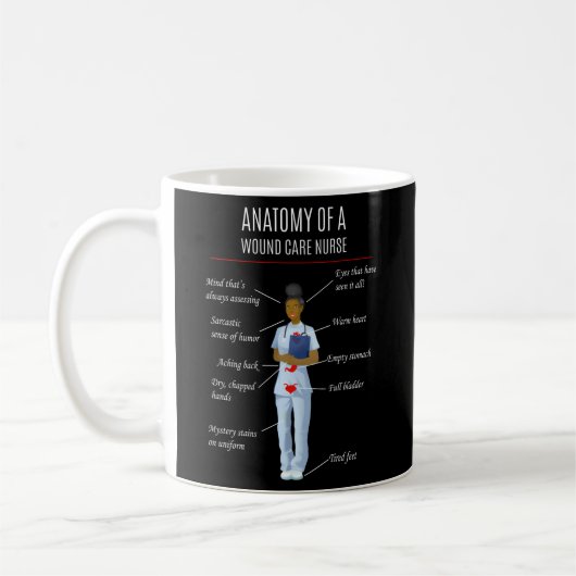 Mug Anatomie D'Une Infirmière Noire D'Une Infirmière E (Gauche)