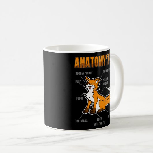 Mug Anatomie Fox Furry Fursona (Devant droit)