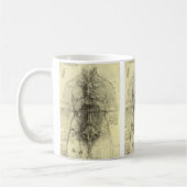 Mug Anatomie humaine, Torse féminine par Leonardo da V (Gauche)