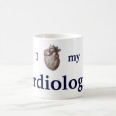 Mug Anatomie humaine vintage, J'Aime Mon Cardiologue (Centre)