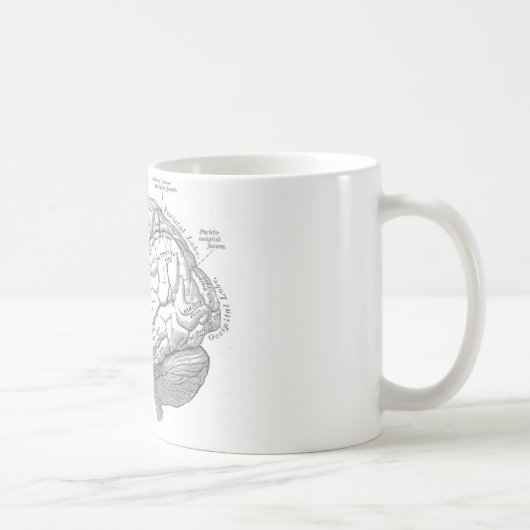 Mug Anatomie vintage de cerveau (Droite)