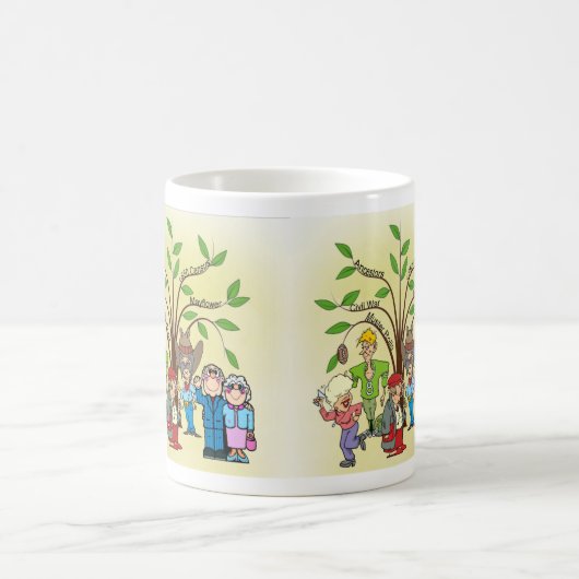 Mug Ancêtre drôle Mousepad de généalogie d'arbre (Centre)