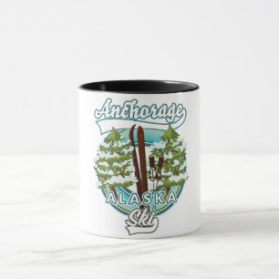 Mug Anchorage Alaska Ski logo
