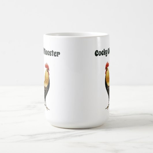 Mug "Ancien coq" avec le graphique d'un coq (Centre)
