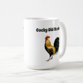 Mug "Ancien coq" avec le graphique d'un coq (Devant droit)