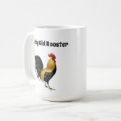 Mug "Ancien coq" avec le graphique d'un coq (Devant gauche)