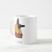 Mug Ancien Dieu égyptien Anubis (Nommé) (Devant gauche)