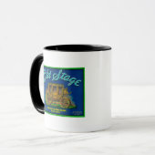 Mug Ancien Étiquette de fréquence de poire Medford, OU (Devant gauche)