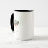 Mug Ancien livre avec devis de code binaire pour Geek  (Devant gauche)