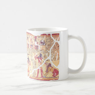 Mug Ancien livre égyptien des morts pesant la tête