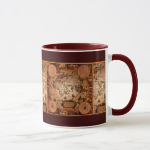 Mug Ancien Monde Carte Art - 1481