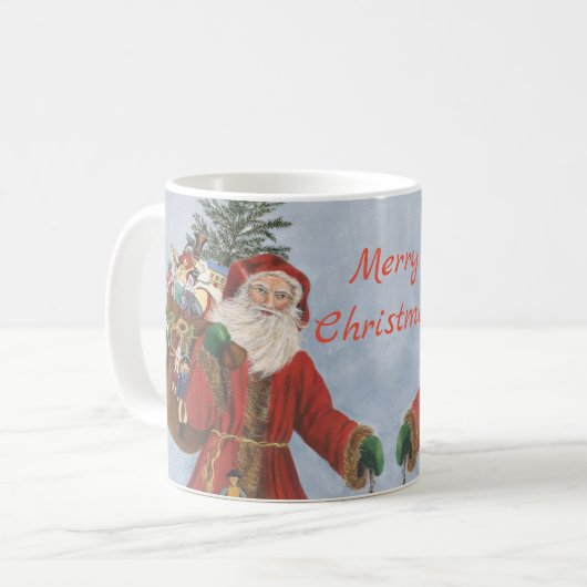Mug Ancien Père Noël en neige (Devant gauche)