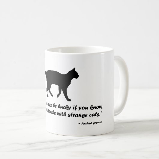 Mug Ancien proverbe de chat (Devant droit)
