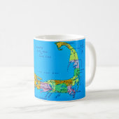 Mug Ancienne carte touristique de Cape Cod (Devant droit)
