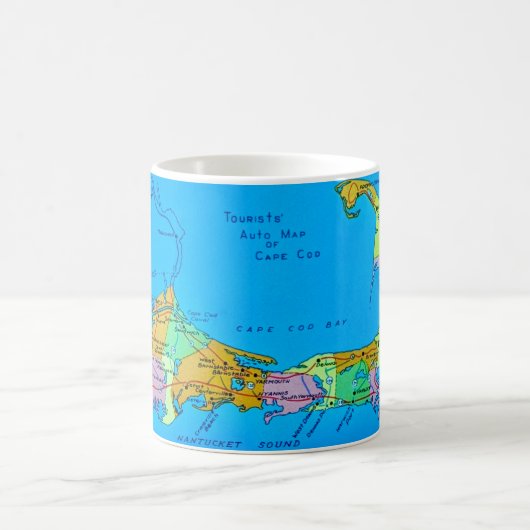 Mug Ancienne carte touristique de Cape Cod (Centre)