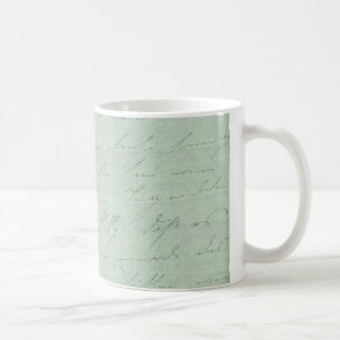Mug Ancienne écriture manuscrite lettres d'amour estam