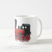 Mug Ancienne locomotive à vapeur rouge (Devant droit)