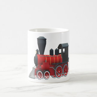 Mug Ancienne locomotive à vapeur rouge