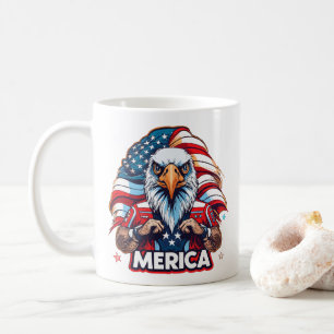 Mug Anciens Combattants Drapeau américain Merica Aigle