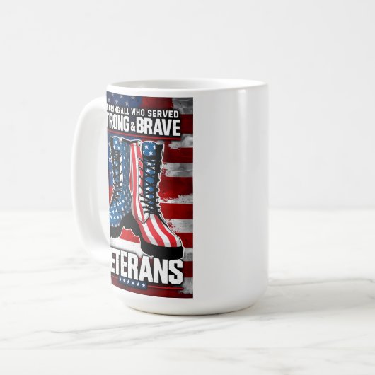 Mug Anciens Combattants Fort Et Courageux (Devant gauche)