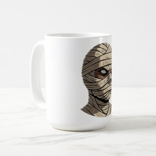 Mug Ancient Cursed Mummy - Mystical Hieroglyphic Wraps (Devant gauche)
