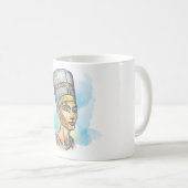 Mug Ancient Egyptian Queen Nefertiti Bust Sketch (Devant droit)
