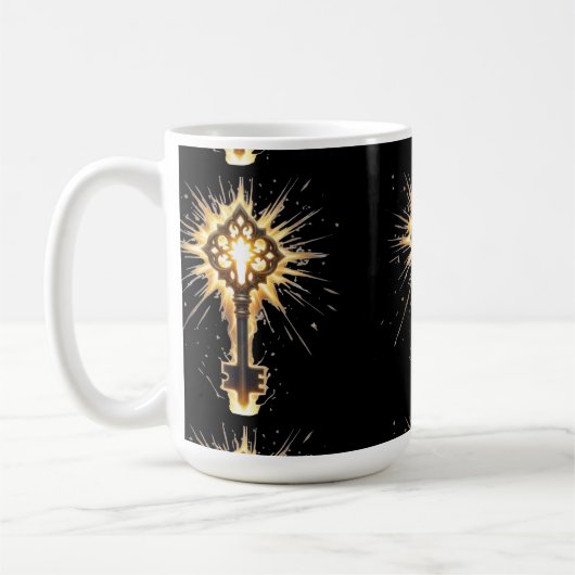 Mug Ancient Fantasy Key with Magical Light – Radiant E (Gauche)